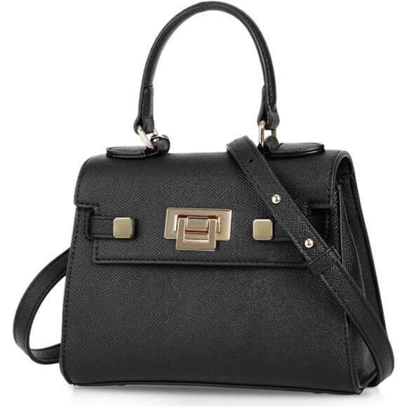 Mini Satchel Bag Top Handle for Women Black - Picture 1 of 7